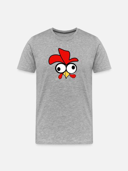 Rooster funny pictures - Men's Premium Organic T-Shirt - heather grey