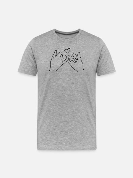Heart I love you - Men's Premium Organic T-Shirt - heather grey