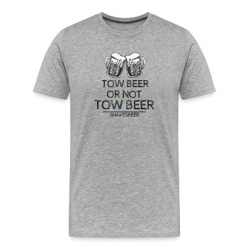 To Beer or Not To Beer - Men's Premium Organic T-Shirt - heather grey - Front - Damien (186cm)