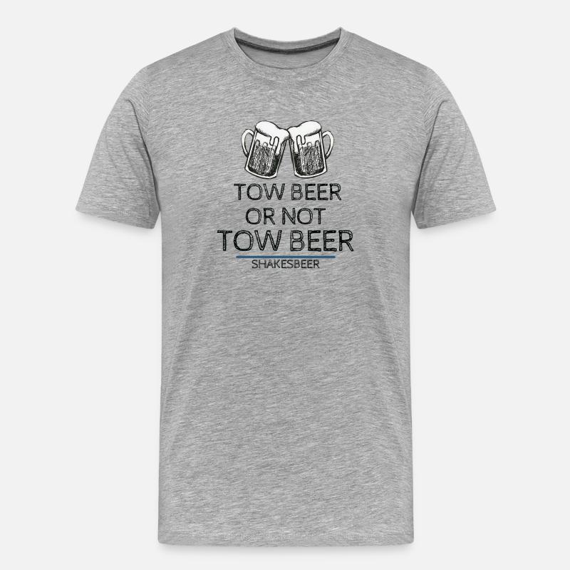 Bier oder nicht Bier - Männer Premium Bio T-Shirt - Grau meliert