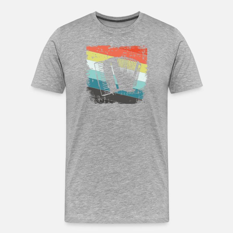 Accordéon Harmonica - T-shirt bio Premium Homme - gris chiné