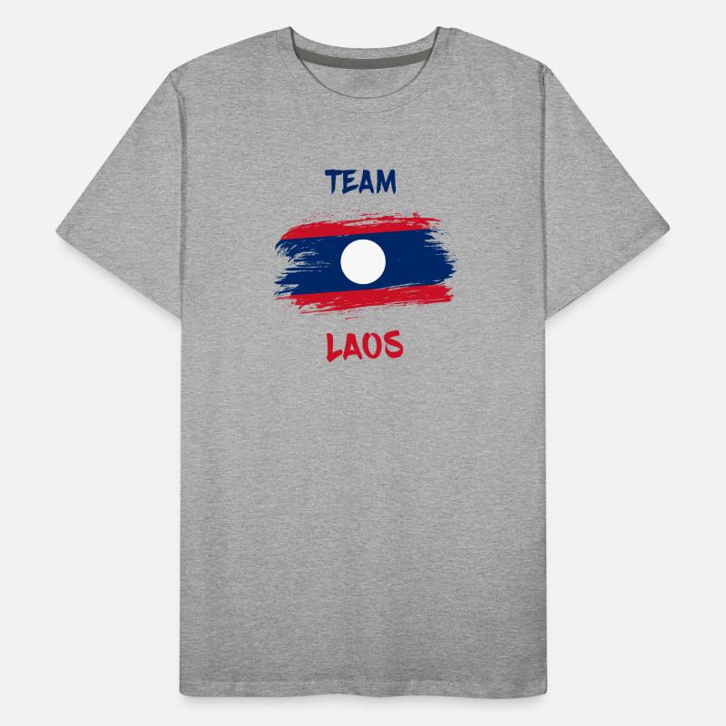 Team Laos Flags Design / Gift Men's Premium Organic T-Shirt