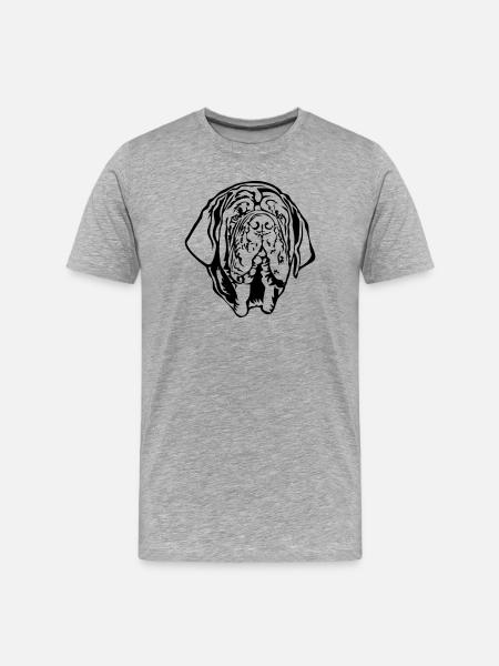 Mastino Napoletano Head - Men's Premium Organic T-Shirt - heather grey