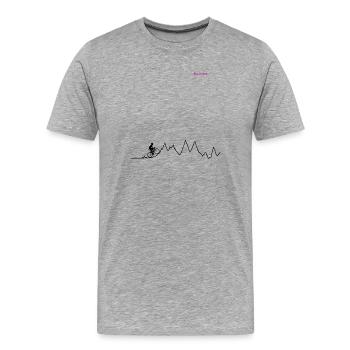 cycling - Men's Premium Organic T-Shirt - heather grey - Front - Damien (186cm)