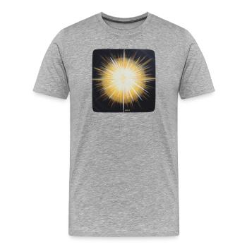 Porte des étoiles Lumière dans l’obscurité Sonja Ariel de Staden - T-shirt bio Premium Homme - gris chiné - Devant - Damien (186cm)
