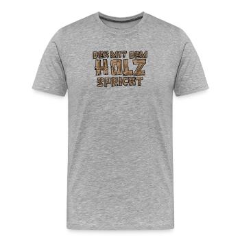 Tischler Schreiner - Männer Premium Bio T-Shirt - Grau meliert - Vorne - Damien (186cm)