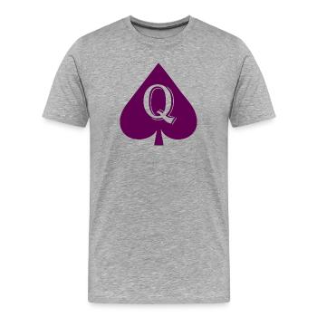 Dame de pique - T-shirt bio Premium Homme - gris chiné - Devant - Damien (186cm)