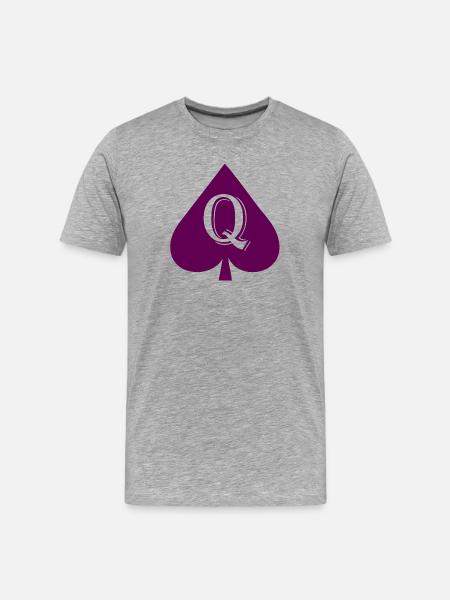 Queen of Spades - Men's Premium Organic T-Shirt - heather grey