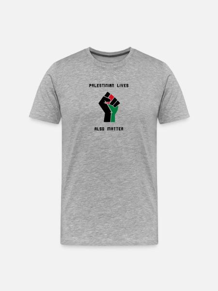 Palestinian Lives Matter! Free Palestine - Men's Premium Organic T-Shirt - heather grey