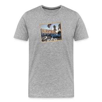 Cuba - Men's Premium Organic T-Shirt - heather grey - Front - Damien (186cm)