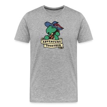 Aventure ensemble - T-shirt bio Premium Homme - gris chiné - Devant - Damien (186cm)