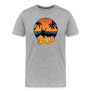 Ibiza - T-shirt bio Premium Homme - gris chiné - Devant - Damien (186cm)