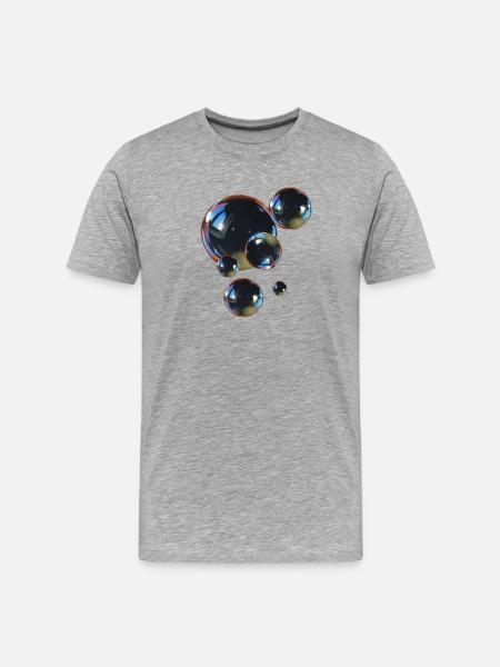 Reflective bubble art - Men's Premium Organic T-Shirt - heather grey