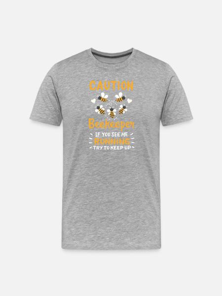 Beekeepers, beekeepers, beekeepers - Men's Premium Organic T-Shirt - heather grey