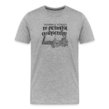 Livre Livres Le lecteur de rat de bibliothèque - T-shirt bio Premium Homme - gris chiné - Devant - Damien (186cm)