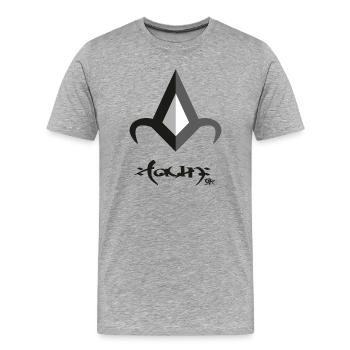 Faun - T-shirt bio Premium Homme - gris chiné - Devant - Damien (186cm)
