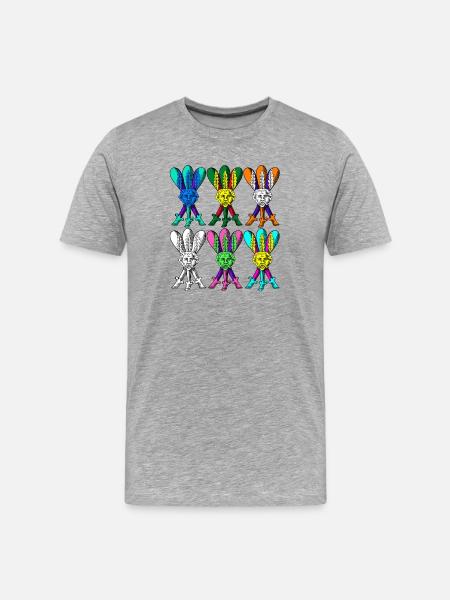 ANDERS UND TRADITIONELL SEIN - Männer Premium Bio T-Shirt - Grau meliert