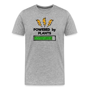 Déclaration végétarienne végétalienne - T-shirt bio Premium Homme - gris chiné - Devant - Damien (186cm)