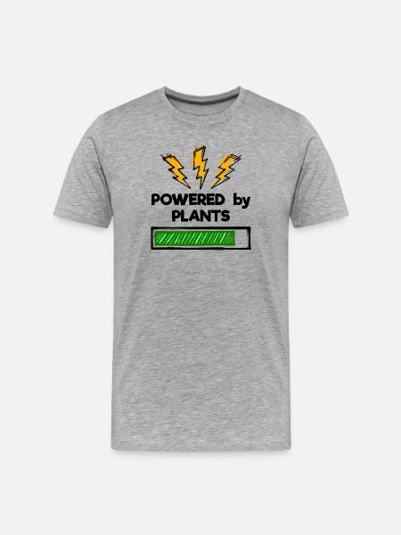 Vegetarian vegan statement - Men's Premium Organic T-Shirt - heather grey