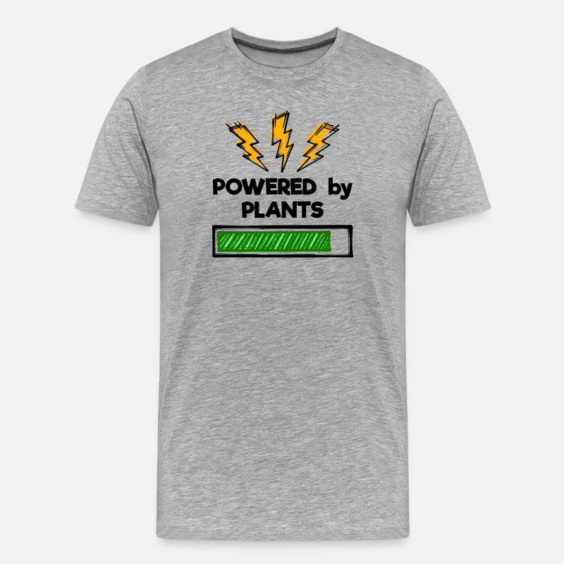 Vegetarier Vegan Statement - Männer Premium Bio T-Shirt - Grau meliert