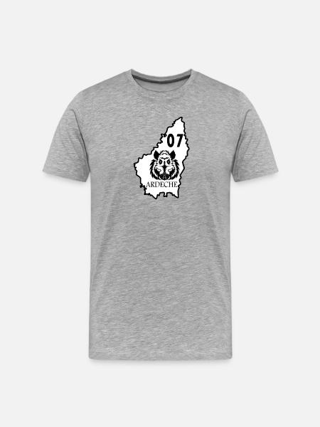 Ardèche - Men's Premium Organic T-Shirt - heather grey