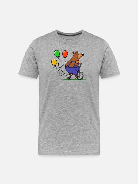 Carnaval de l’ours ballon - T-shirt bio Premium Homme - gris chiné