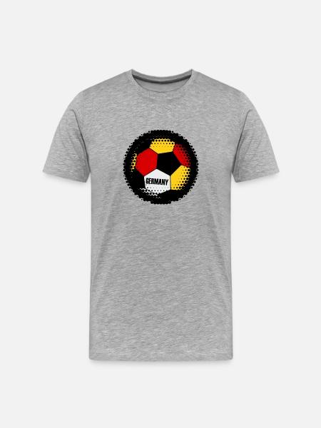 Germany Flags Soccer Illustration - Men's Premium Organic T-Shirt - heather grey