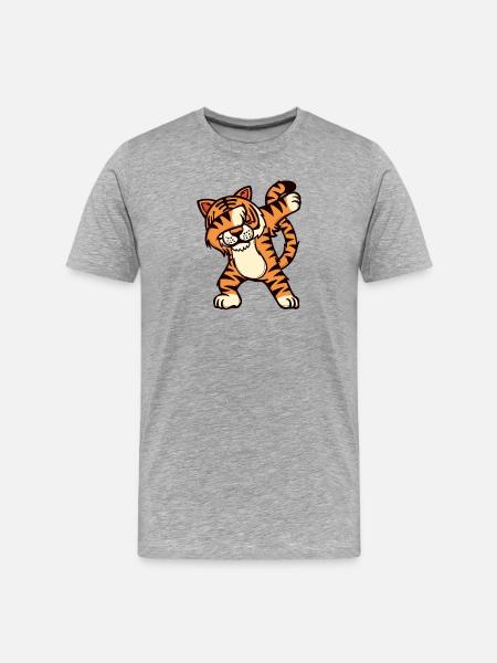 Animal Cool Tiger - T-shirt bio Premium Homme - gris chiné