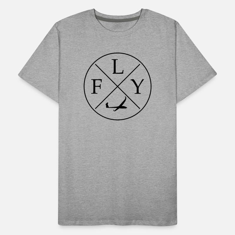 FLY Logo planeurs planeurs planeurs planeurs T-shirt bio Premium Homme