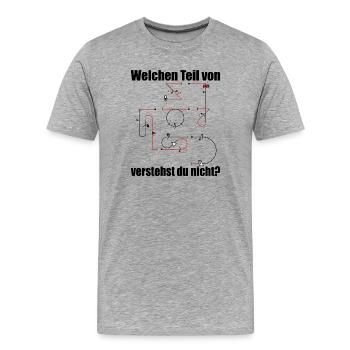 Aresti Symbole Kunstflug Programm Modellpilot - Männer Premium Bio T-Shirt - Grau meliert - Vorne - Damien (186cm)