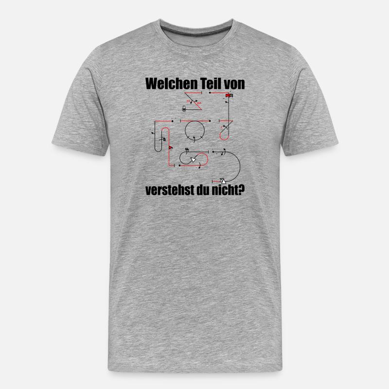 Aresti Symbole Kunstflug Programm Modellpilot - Männer Premium Bio T-Shirt - Grau meliert