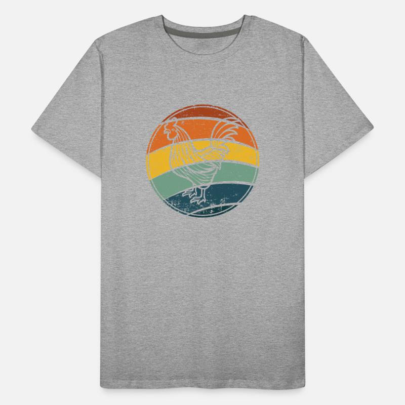 Rooster chicken hen Men's Premium Organic T-Shirt