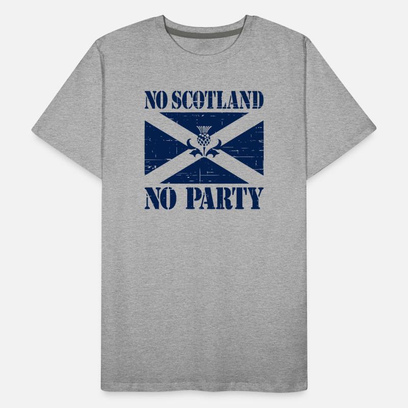 Slogan du drapeau sans l’Écosse pas de parti T-shirt bio Premium Homme