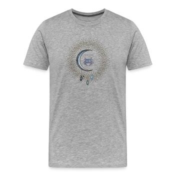 Cancer le signe du zodiaque - T-shirt bio Premium Homme - gris chiné - Devant - Damien (186cm)