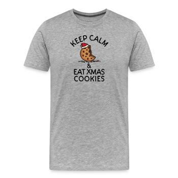 Statement Xmas Weihnachten - Männer Premium Bio T-Shirt - Grau meliert - Vorne - Damien (186cm)