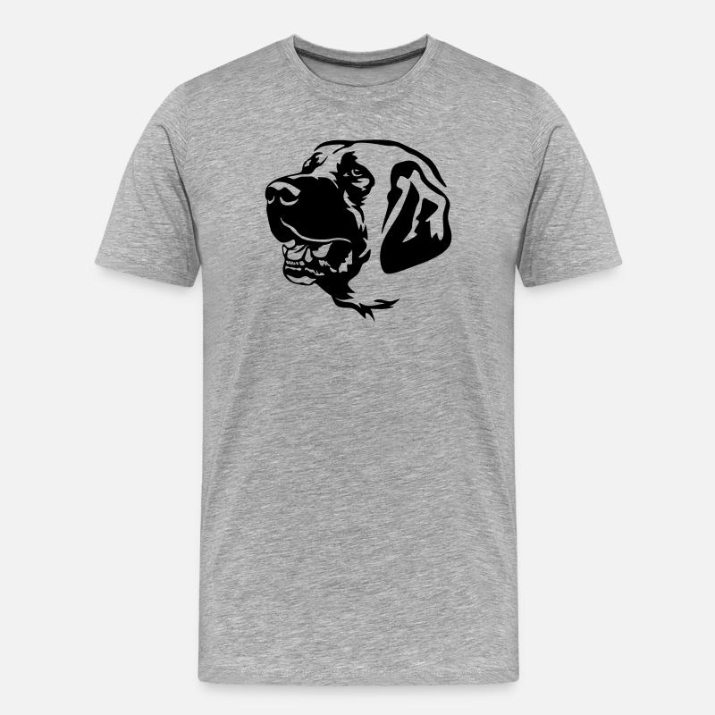 Kangal Kopf - Männer Premium Bio T-Shirt - Grau meliert