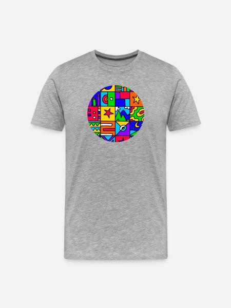 Wanderung - Männer Premium Bio T-Shirt - Grau meliert