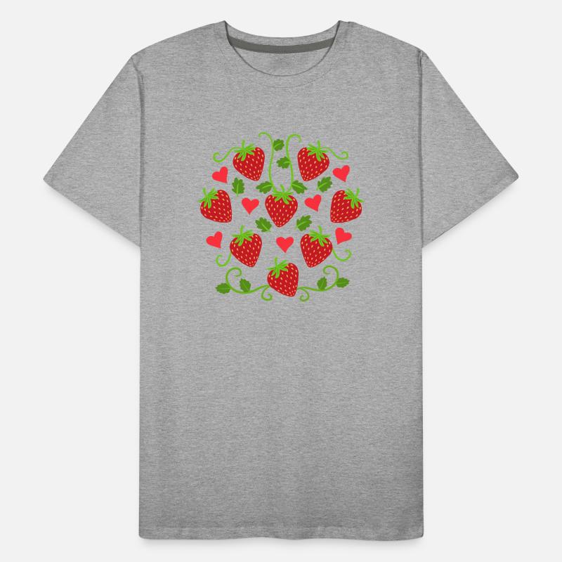 Erdbeeren Erdbeere Obst Männer Premium Bio T-Shirt