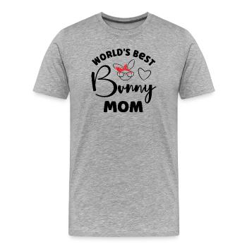 Rabbit Rabbit - Men's Premium Organic T-Shirt - heather grey - Front - Damien (186cm)