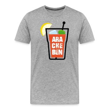 ARA CHE BEN - Cocktail S P R I T Z Icône - T-shirt bio Premium Homme - gris chiné - Devant - Damien (186cm)