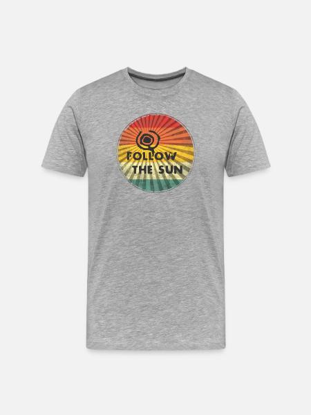 Follow the Sun - Men's Premium Organic T-Shirt - heather grey