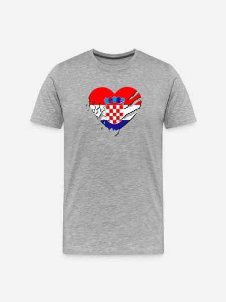 Croacia - Croatia - Men's Premium Organic T-Shirt - heather grey
