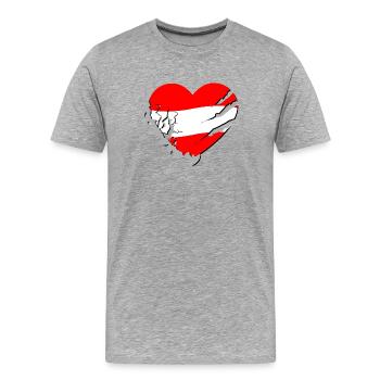 Autriche - Autriche - T-shirt bio Premium Homme - gris chiné - Devant - Damien (186cm)