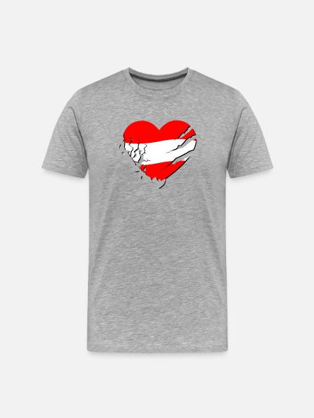 Austria - Ausztria - Men's Premium Organic T-Shirt - heather grey