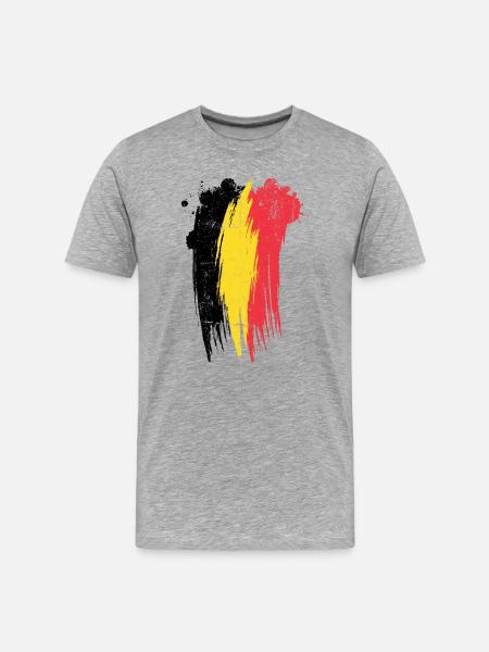 Vivid Dual-Brush Abstract Splash - Men's Premium Organic T-Shirt - heather grey