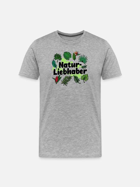 Statement Mutter Natur - Männer Premium Bio T-Shirt - Grau meliert