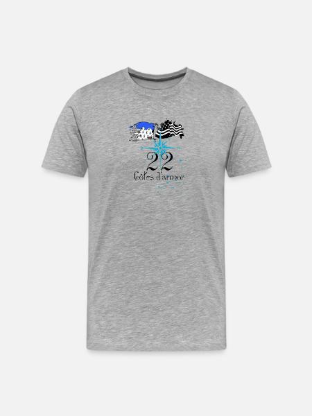 Côtes d'armor - T-shirt bio Premium Homme - gris chiné