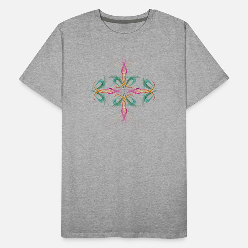 very delicate dynamically flowing cross ornament Men's Premium Organic T-Shirt