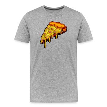 Hawaii Pizza - Ananas SCHINKEN KÄSE - Männer Premium Bio T-Shirt - Grau meliert - Vorne - Damien (186cm)