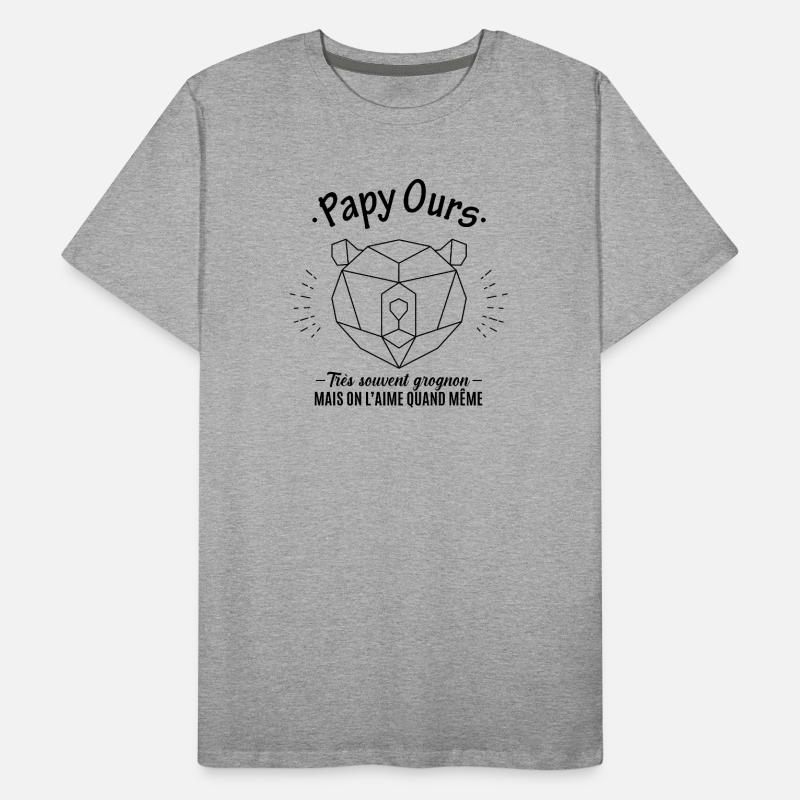 Papy ours T-shirt bio Premium Homme